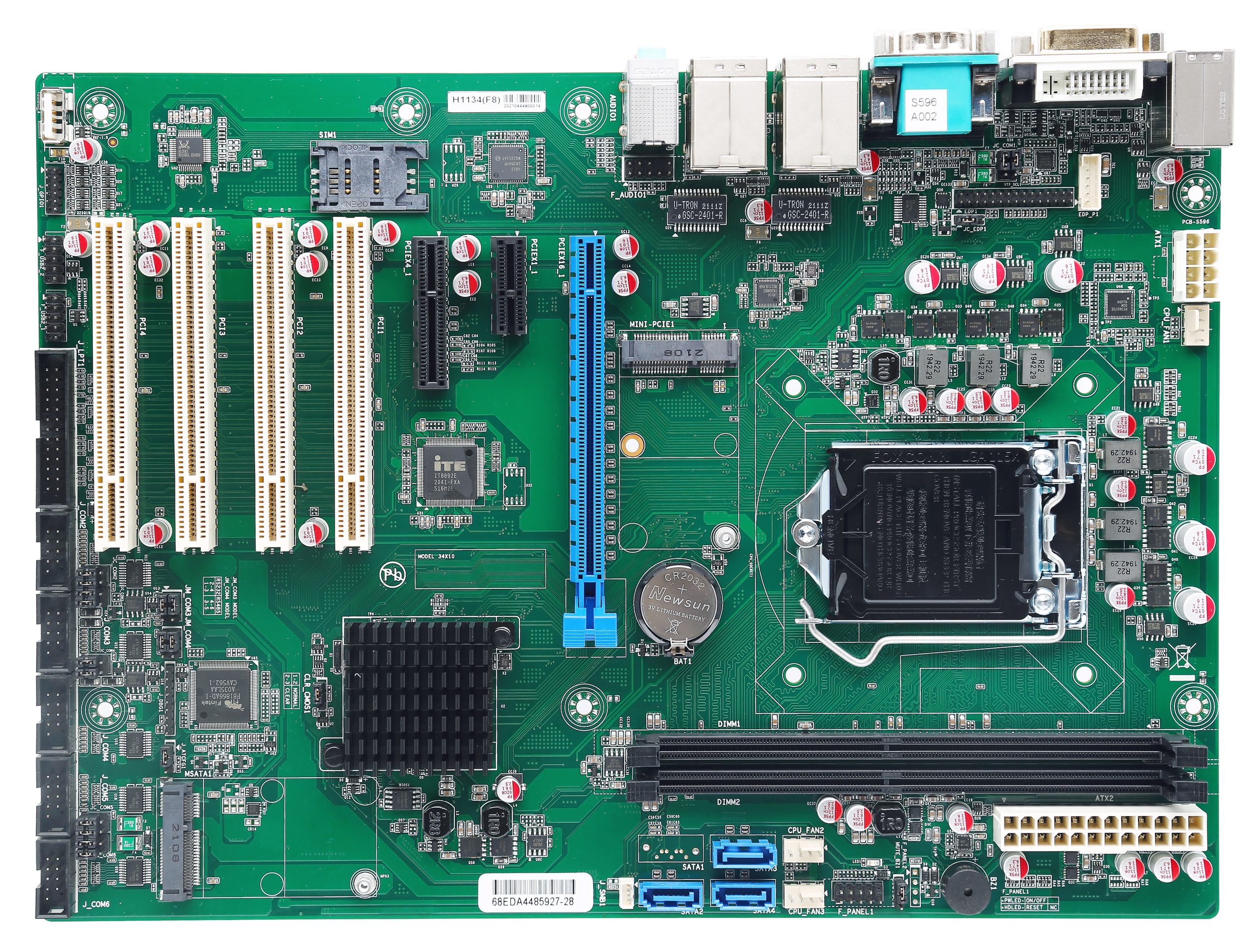 DMB-AH110 Industrial Motherboard with Intel® 6/7/8/9th Generation Core™ i3/i5/i7 CPU, H110 Chipset, 3x PCIe, 4x PCI, 6x COM, 9x USB, 2x LAN
